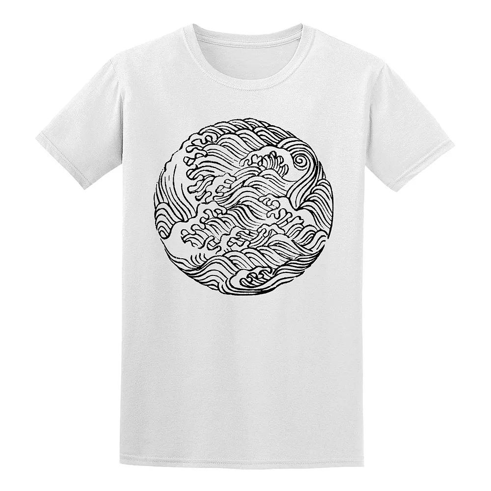 Men's COLAB89 by Threadless Bulo Ha Bun Shu Waves Tee, Size: XXL, White Product Image