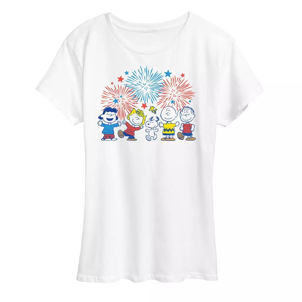 Women's Peanuts Fireworks Graphic Tee,  Product Image
