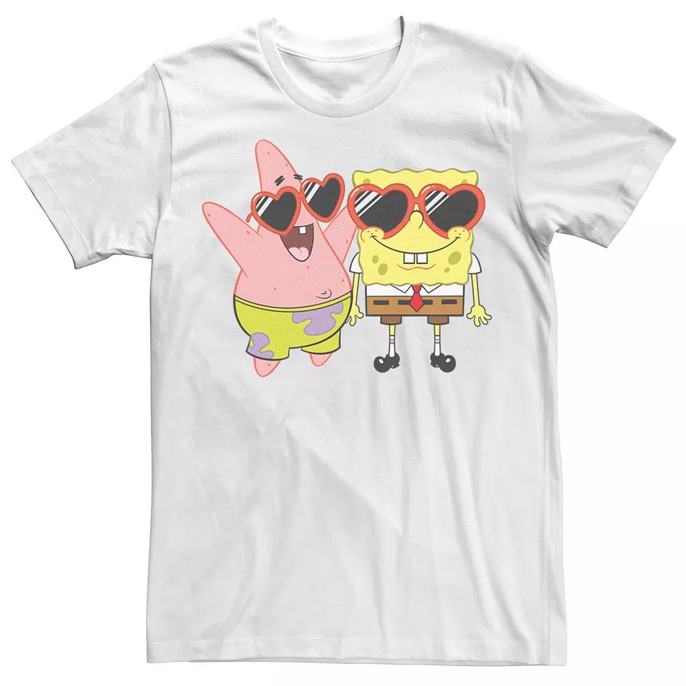 Men's SpongeBob SquarePants & Patrick Heart Glasses Portrait Tee,  Product Image