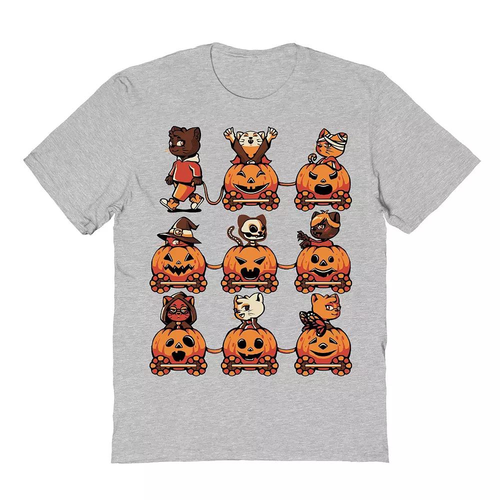 Men's 13 Lives Cat Halloween Halloween Graphic Tee, Size: XL, Sport Gray Product Image