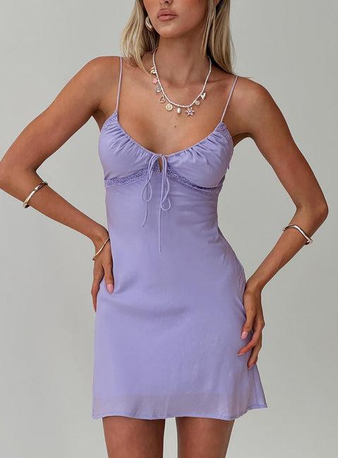 Emily Mini Dress Lilac Product Image