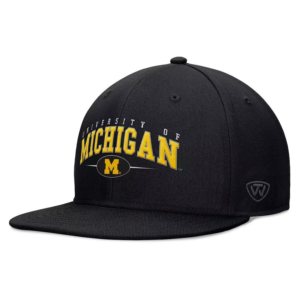 Men's Top of the World Black Michigan State Spartans Bullpen Snapback Hat Product Image