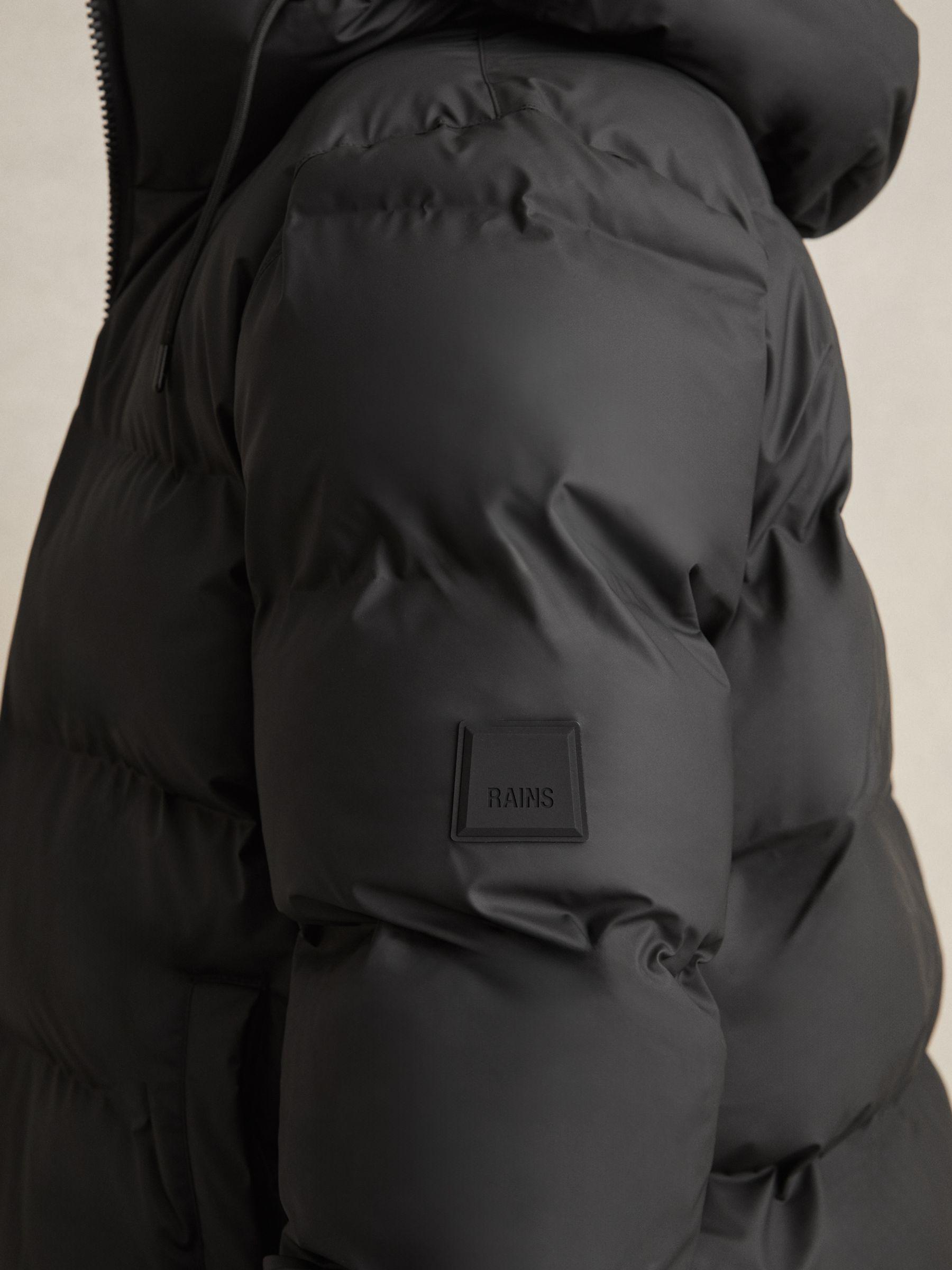 Rains Alta Short Puffer Jacket in Black Product Image