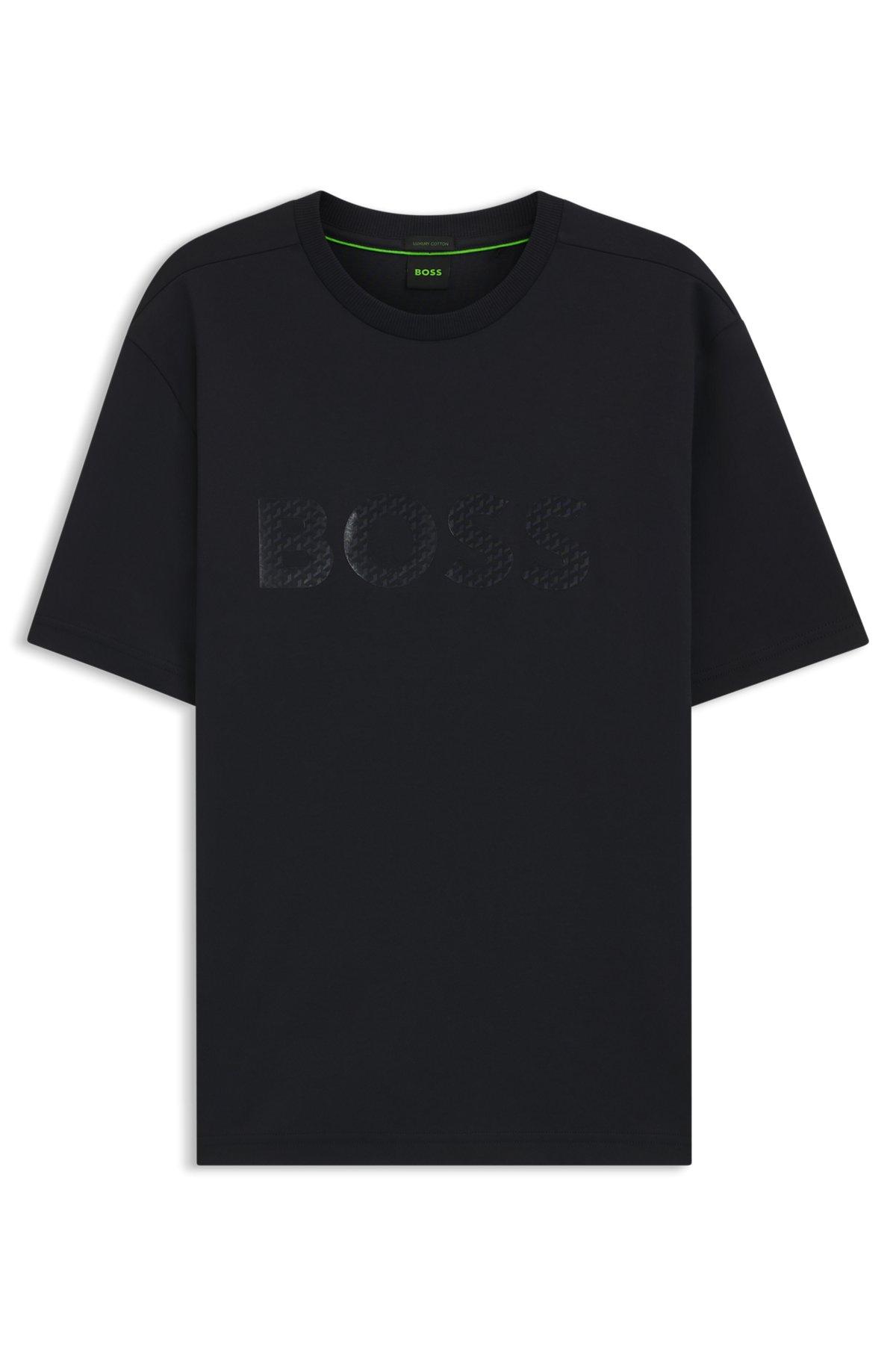 Structured-logo T-shirt in cotton jersey Product Image