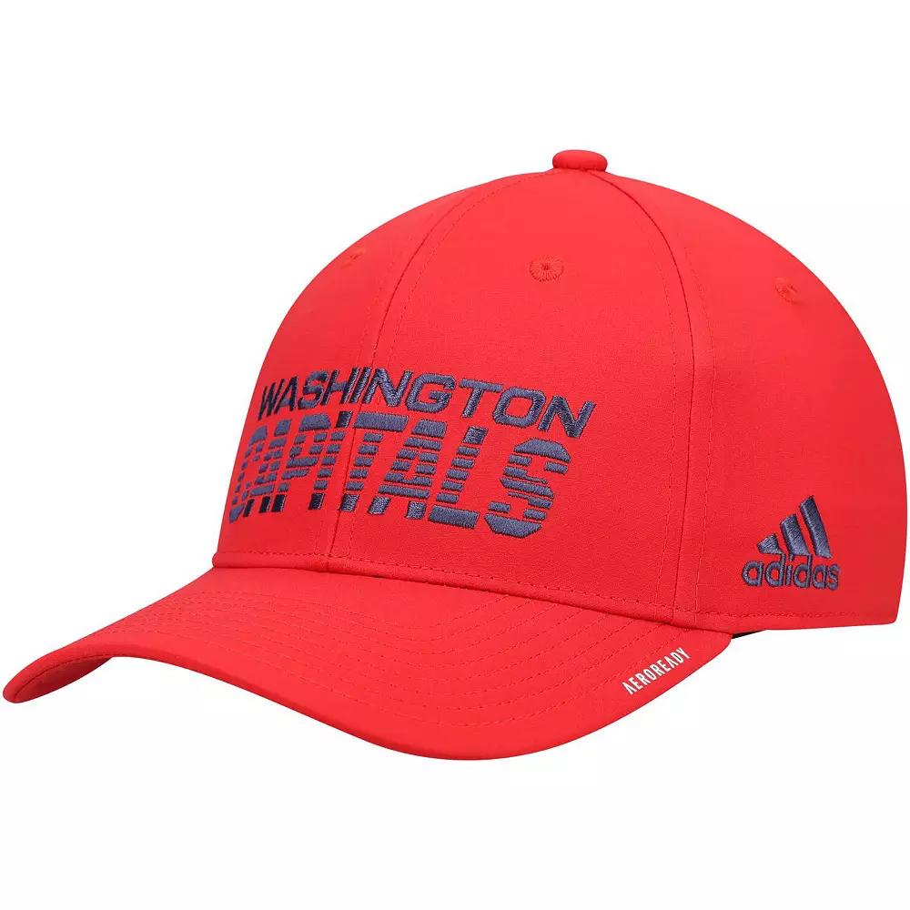 Men's adidas Red Washington Capitals 2021 Locker Room AEROREADY Flex Hat, Size: Small/Medium Product Image