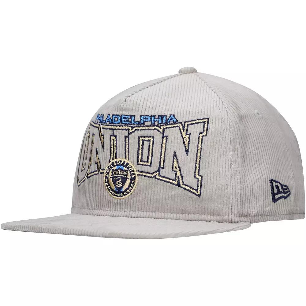 Men's New Era Gray Philadelphia Union Corduroy Golfer Adjustable Hat, Uni Grey Product Image