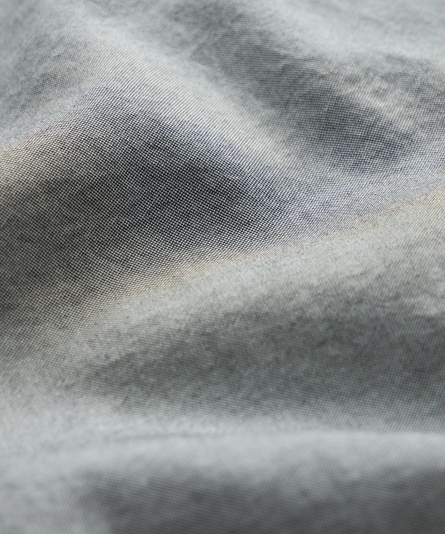 Cropped Cotton Oxford Camp Collar Shirt Product Image