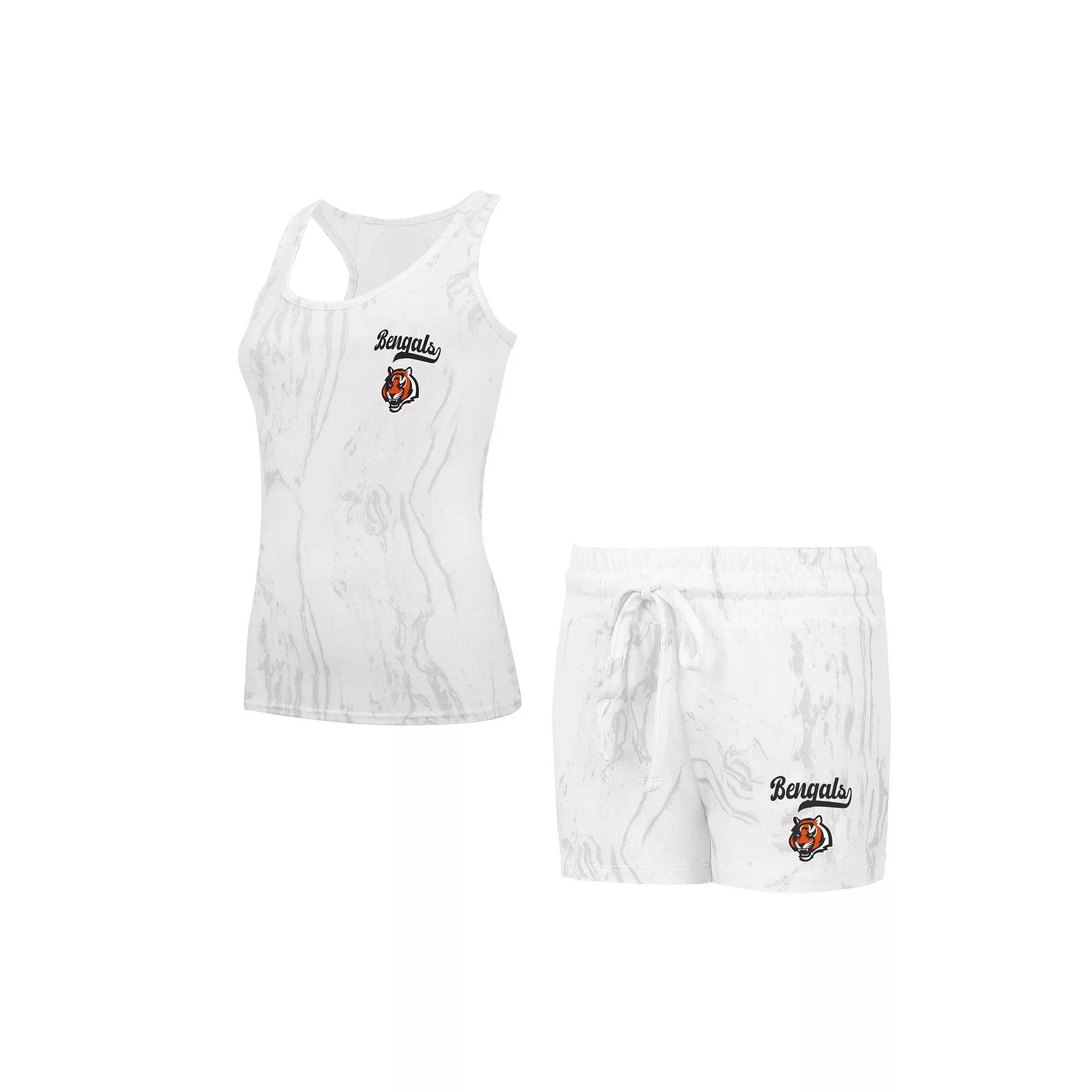 Women's Concepts Sport Cincinnati Bengals Quartz Hacci Knit Tank Top & Shorts Sleep Set,  Product Image