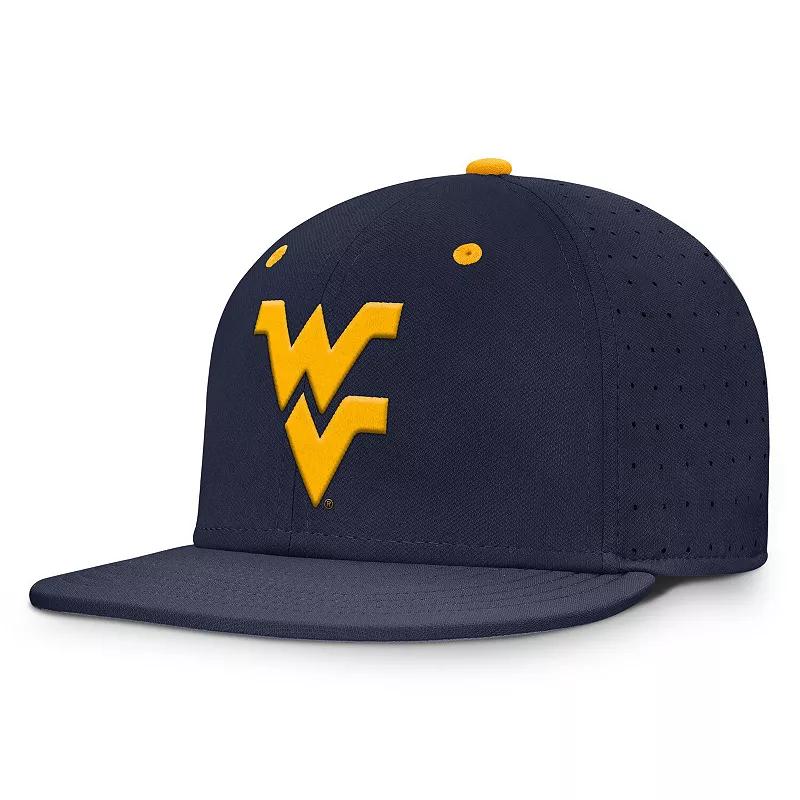 Men's Nike Navy West Virginia Mountaineers On-Field Dugout True Performance Fitted Hat,  Product Image