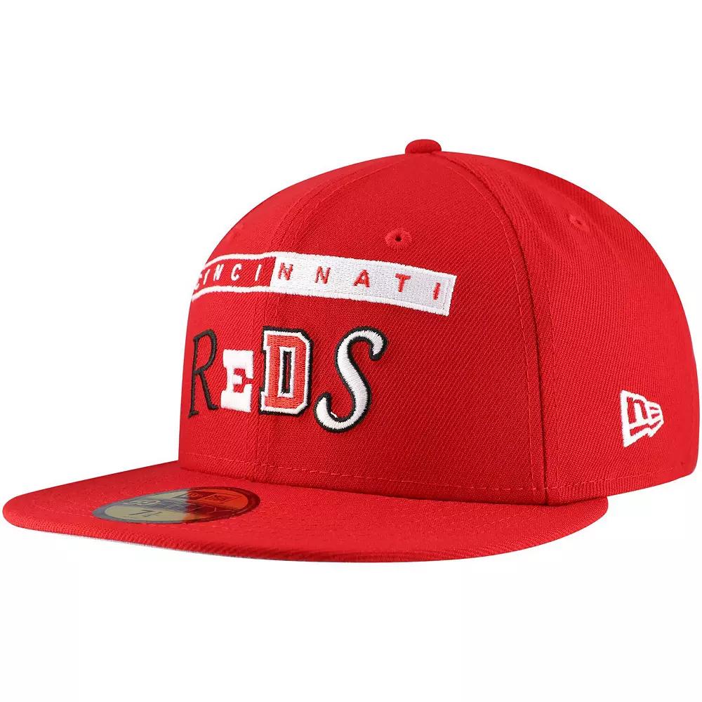 Men's New Era Red Cincinnati Reds Ransom 59FIFTY Fitted Hat,  Product Image