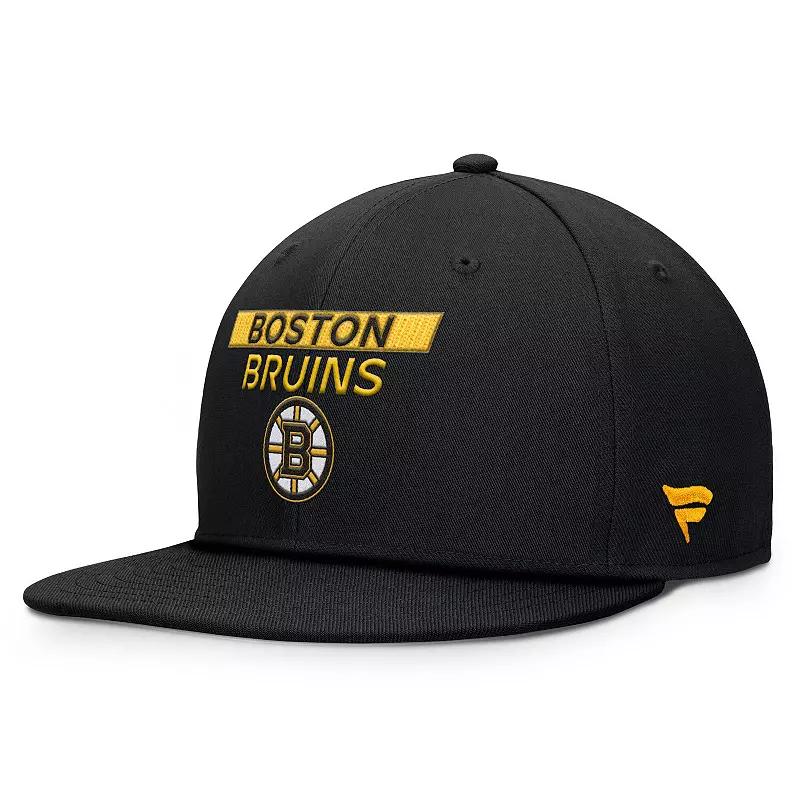 Men's Fanatics Black Boston Bruins Authentic Pro Prime Snapback Hat Product Image