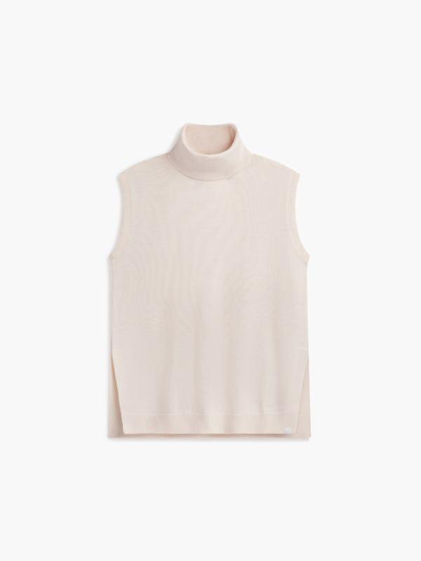 Women's Atlas Merino Sleeveless Turtleneck - Ivory Product Image