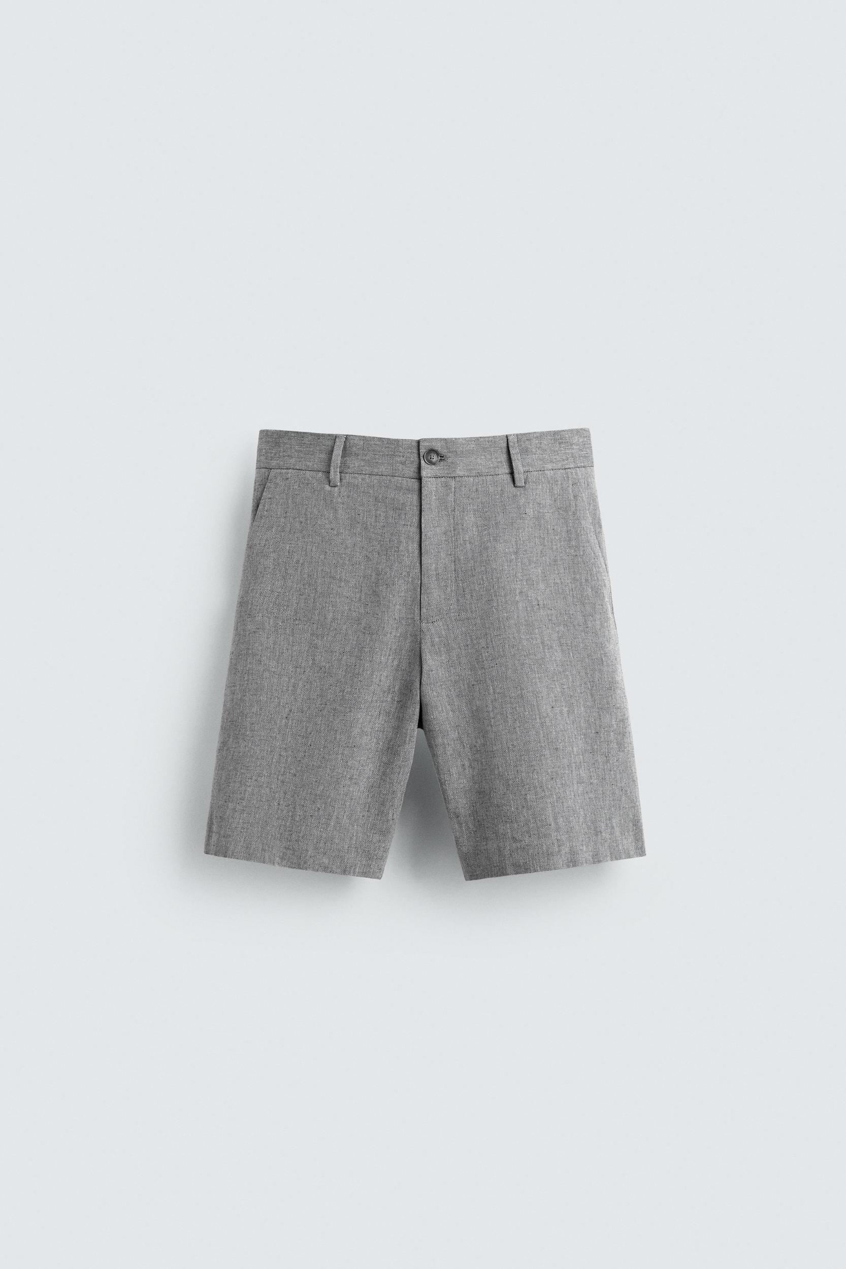 COTTON LINEN SHORTS Product Image