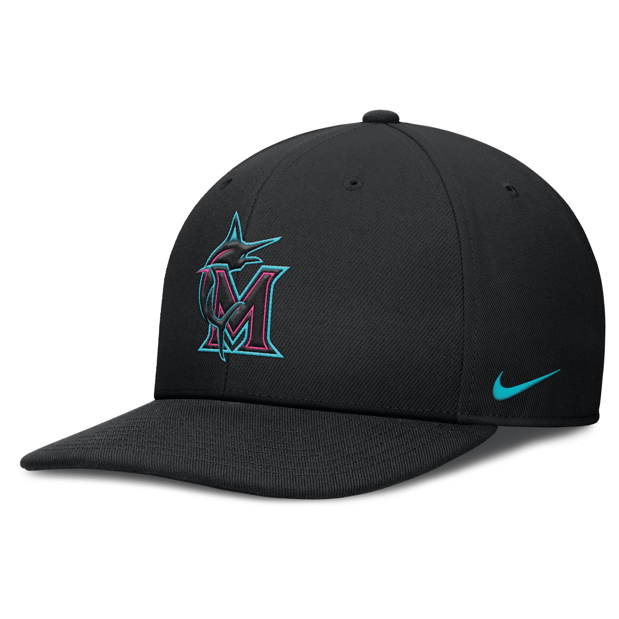 Miami Marlins City Connect Pro Nike Mens Dri-FIT MLB Adjustable Hat | NB09912ZMQM-N2E Product Image