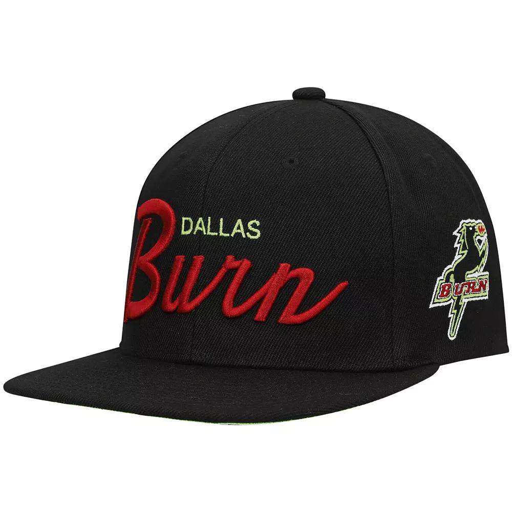 Men's Mitchell & Ness Black/Green FC Dallas Historic Logo Since '96 Foundation Script Snapback Hat, Fcd Black Product Image