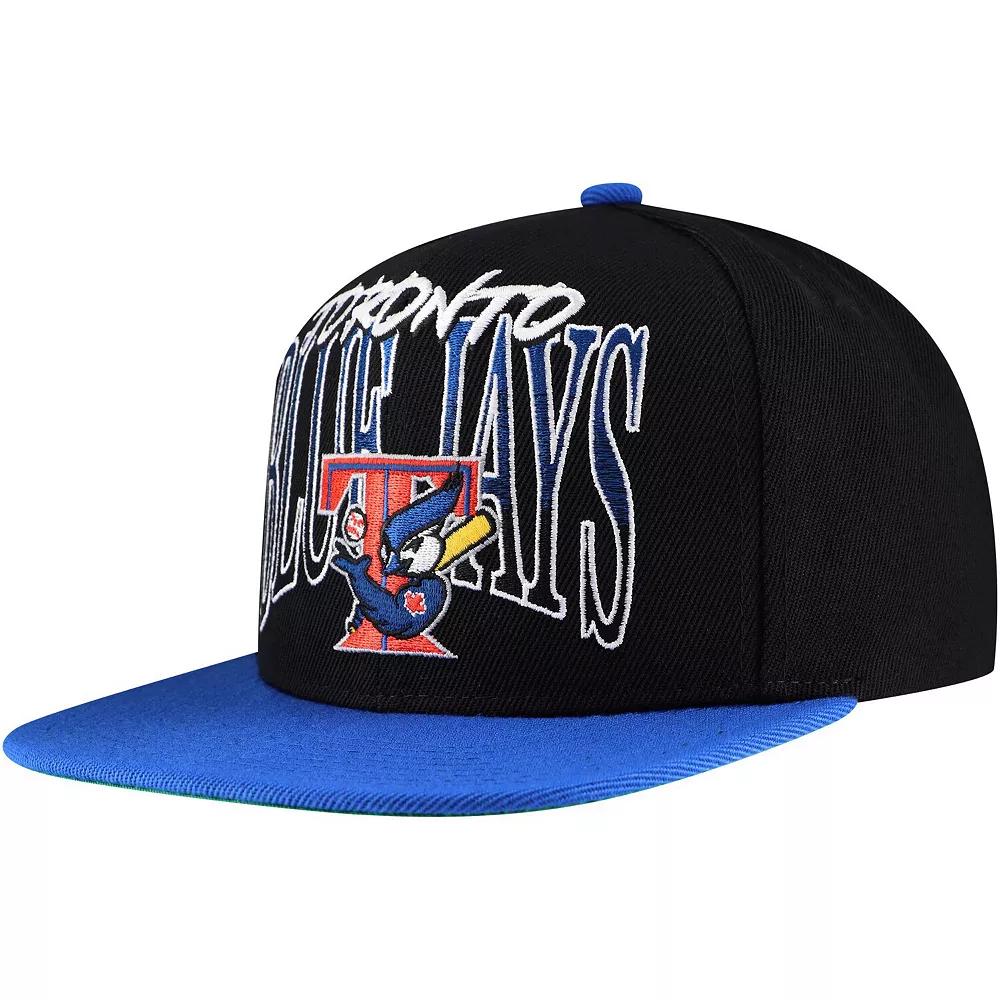 Men's Mitchell & Ness Black Toronto Blue Jays Rise Up Snapback Hat, Jay Black Product Image