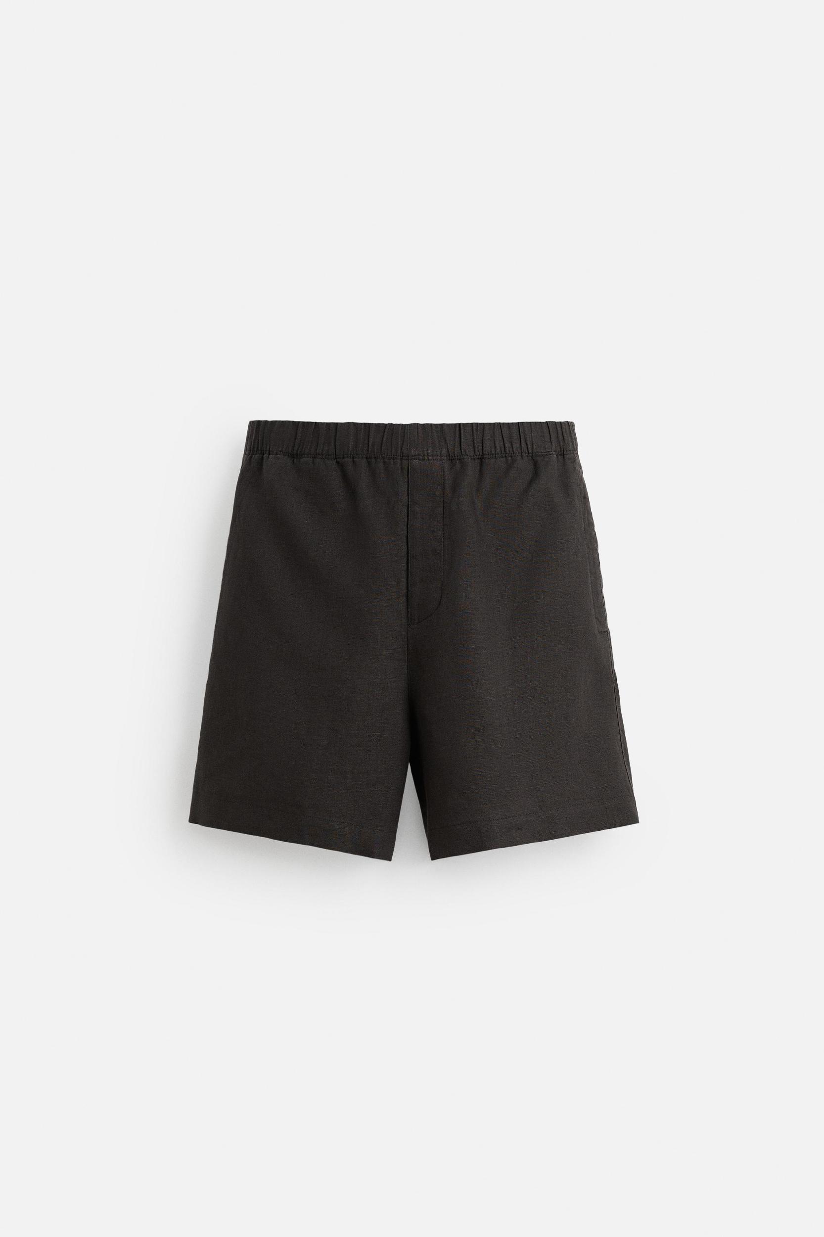 100% LINEN BERMUDA SHORTS Product Image