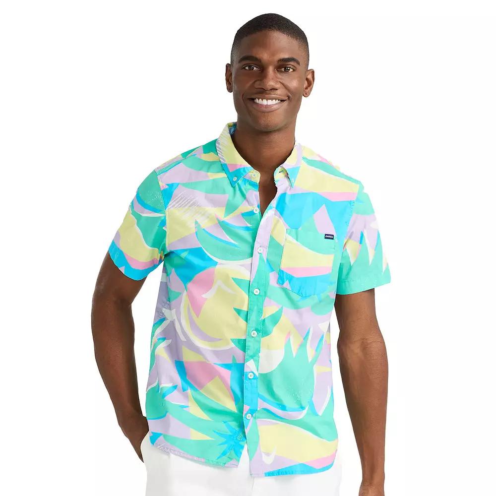 Men's Chubbies Short Sleeve Button Down Shirt, Size: Large, Pastel Purple Product Image