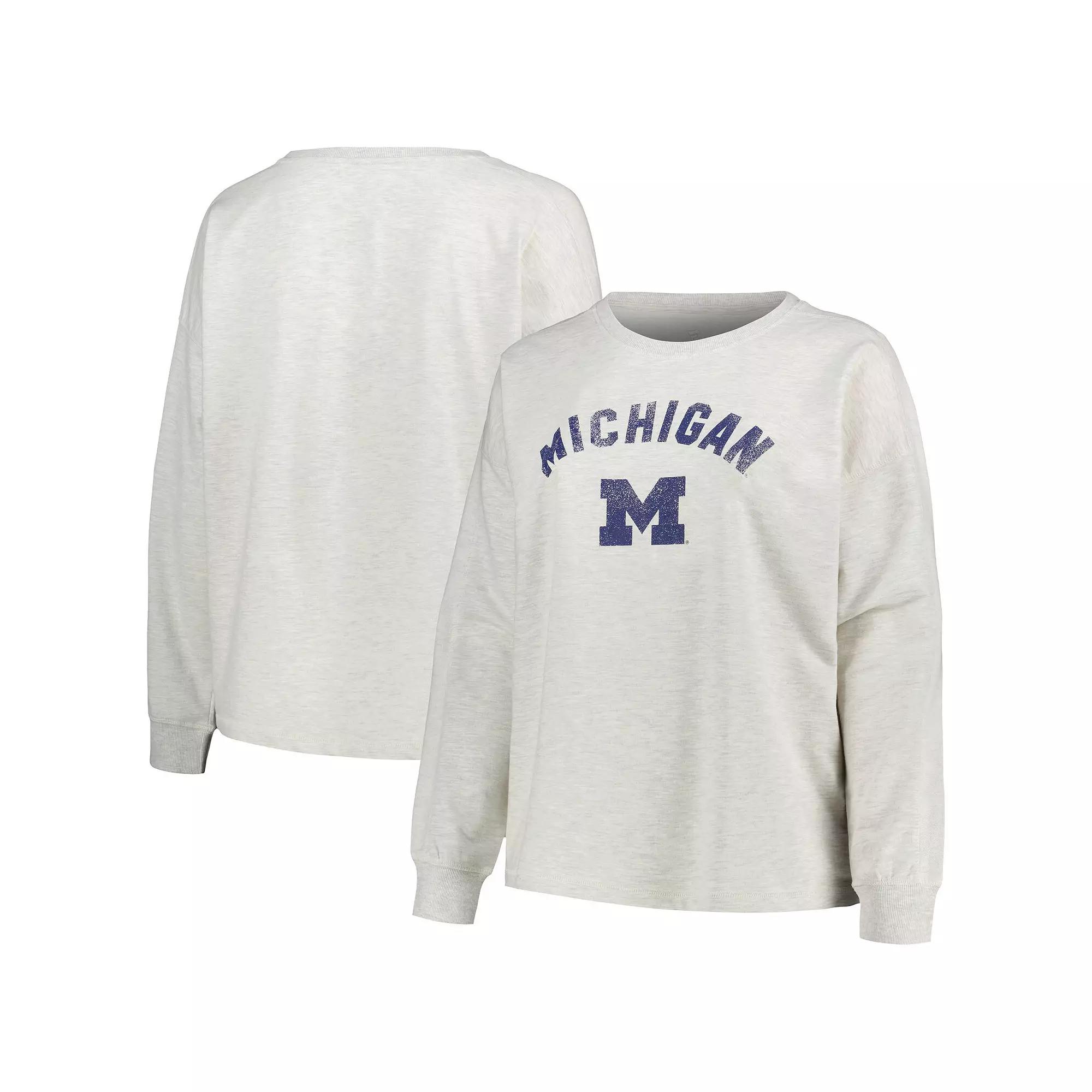 Women's Profile Oatmeal Michigan Wolverines Plus  Product Image