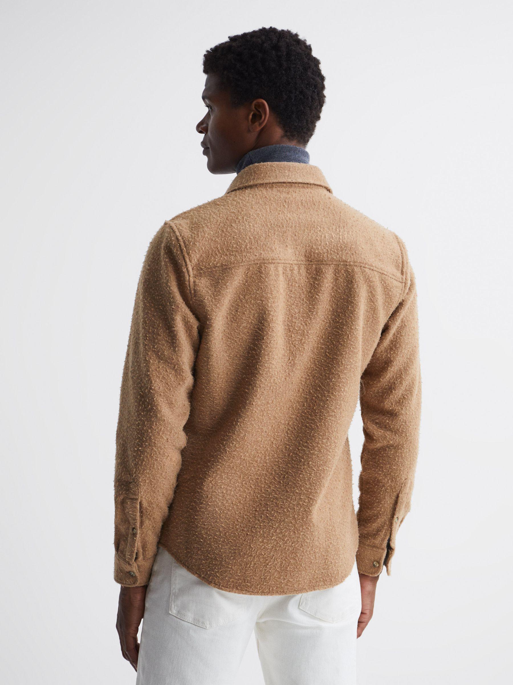 Casentino Twin Pocket Overshirt in Camel Product Image