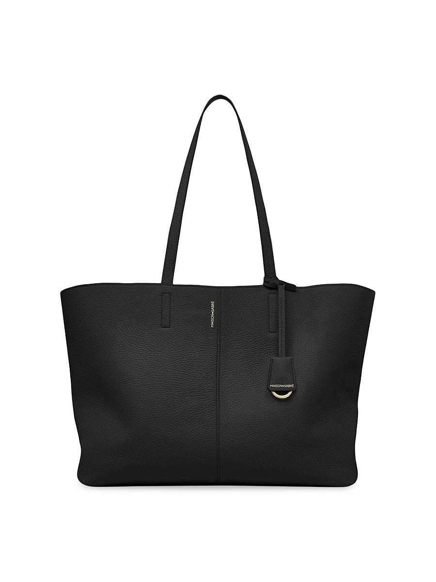 Womens Large Leather Zipped Soft Tote Product Image