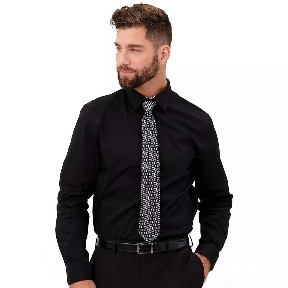 Men's Nick Graham Modern-Fit Stretch Dress Shirt & Tie Set,  Product Image