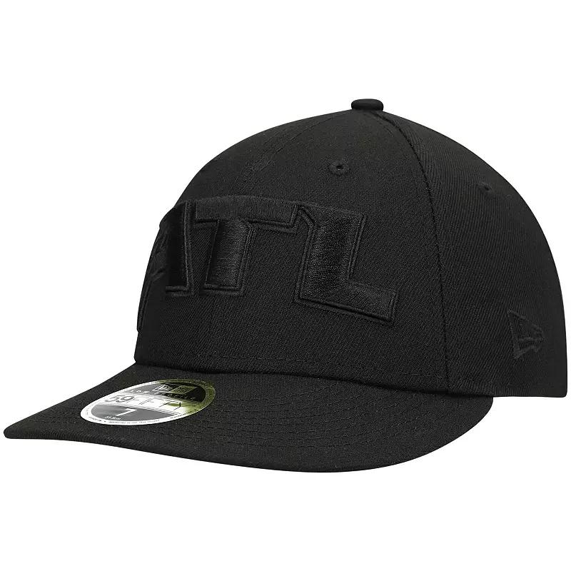 Men's New Era Black Atlanta Falcons Alternate Logo Black on Black Low Profile 59FIFTY II Fitted Hat,  Product Image