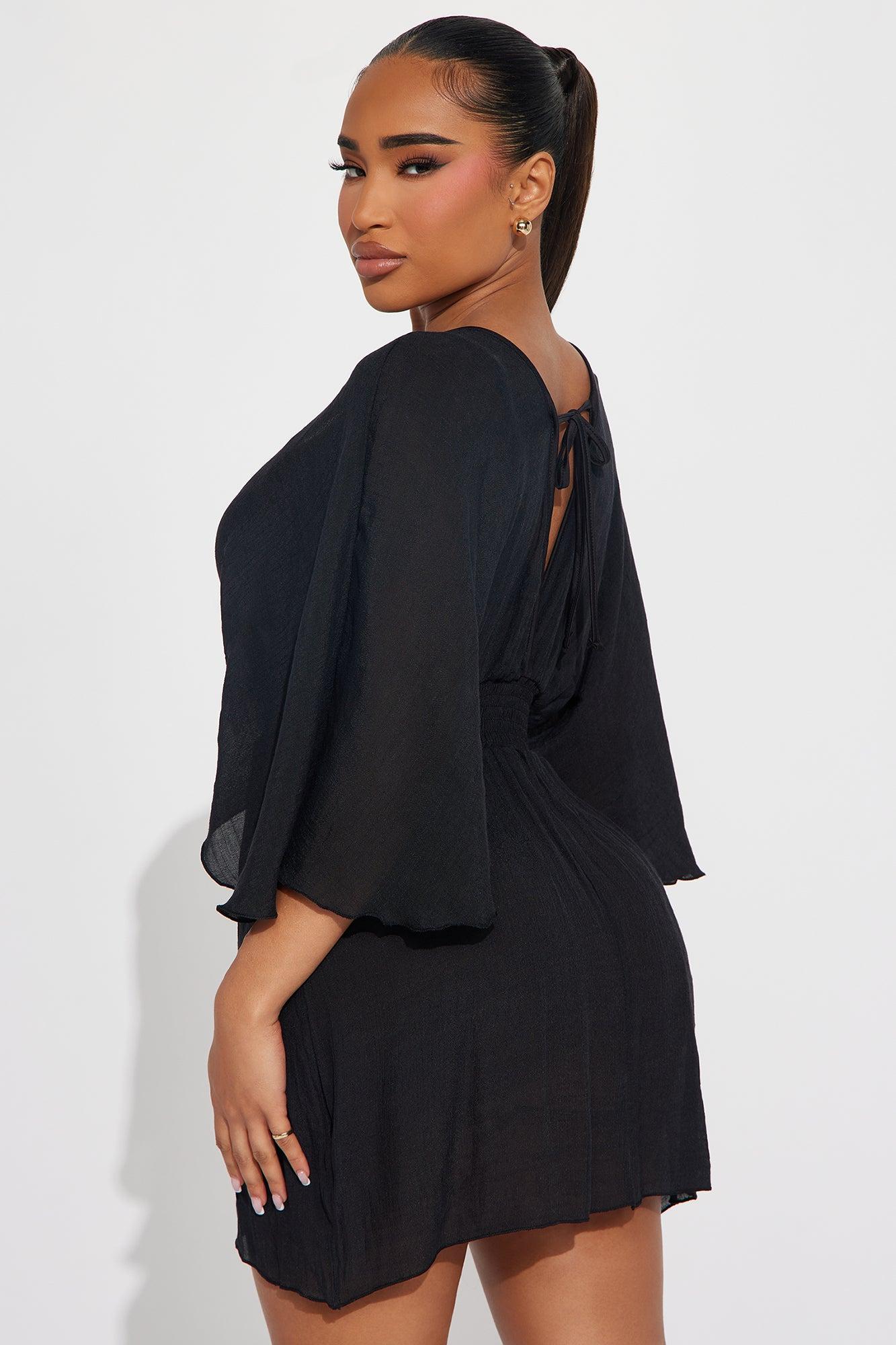 Shayna Cover Up Dress - Black Product Image
