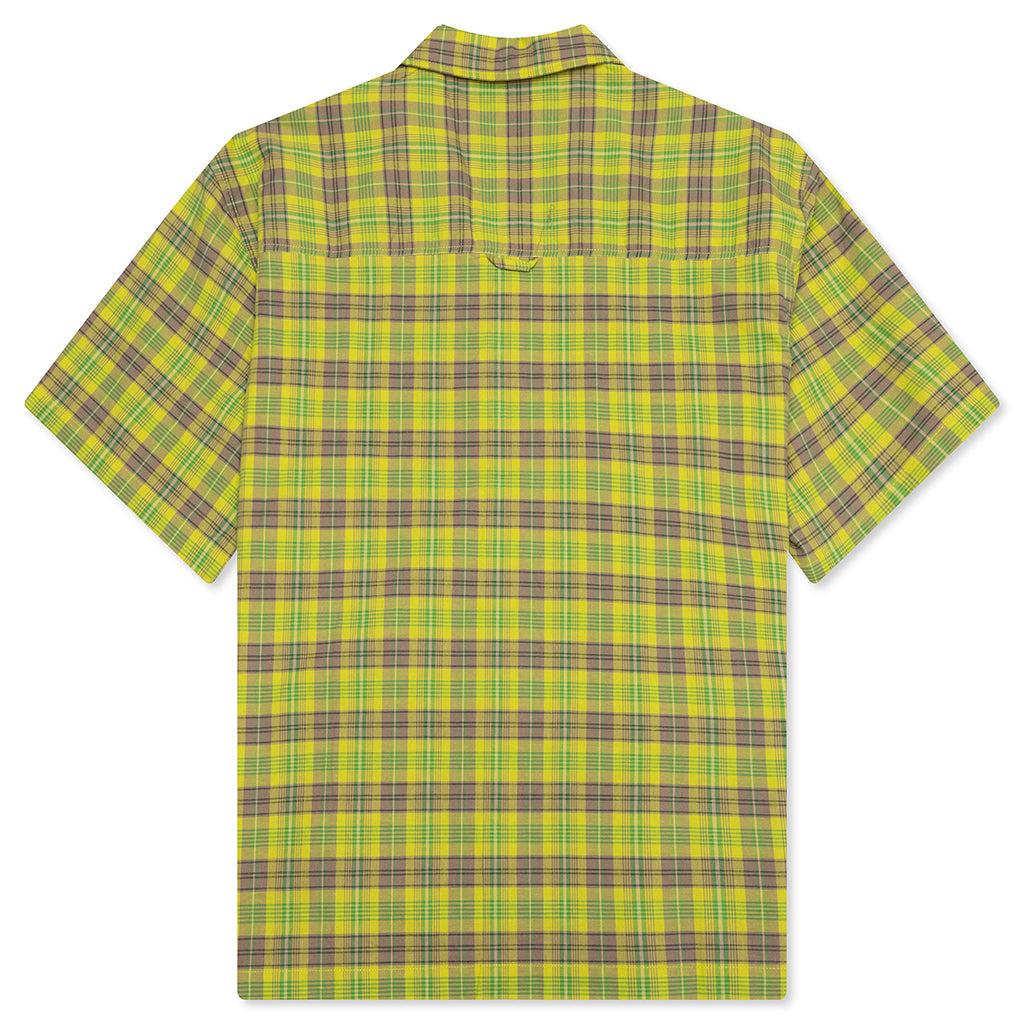 Printed Camp Collar Shirt - Green Male Product Image