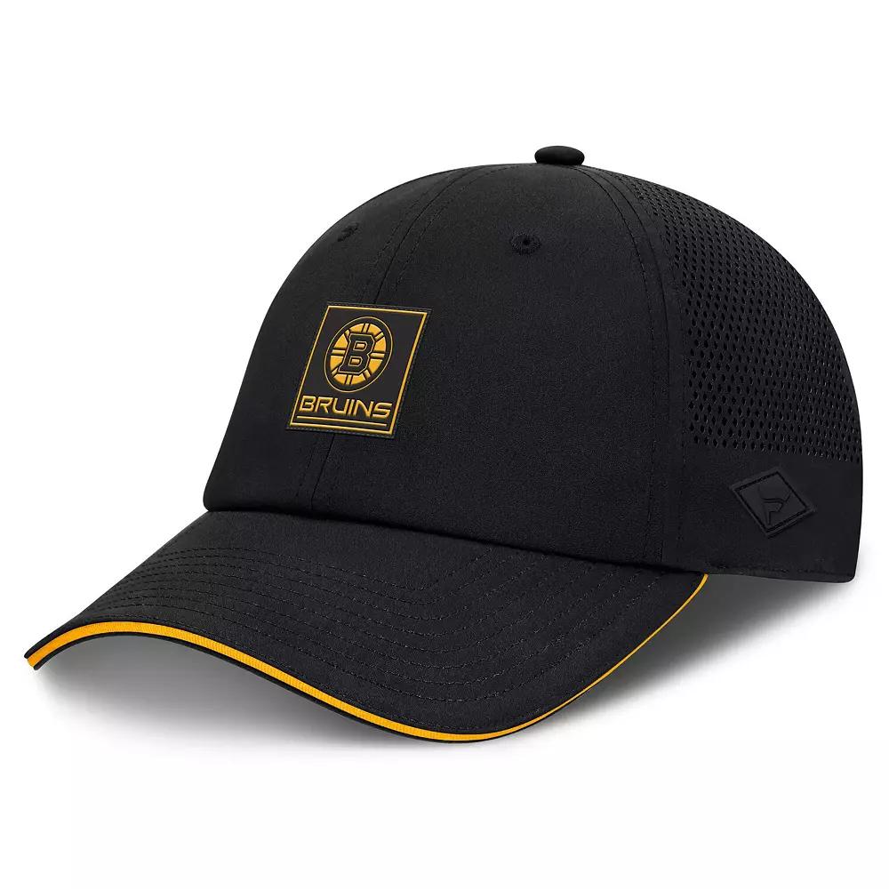 Men's Fanatics Black Boston Bruins Driver Adjustable Hat Product Image