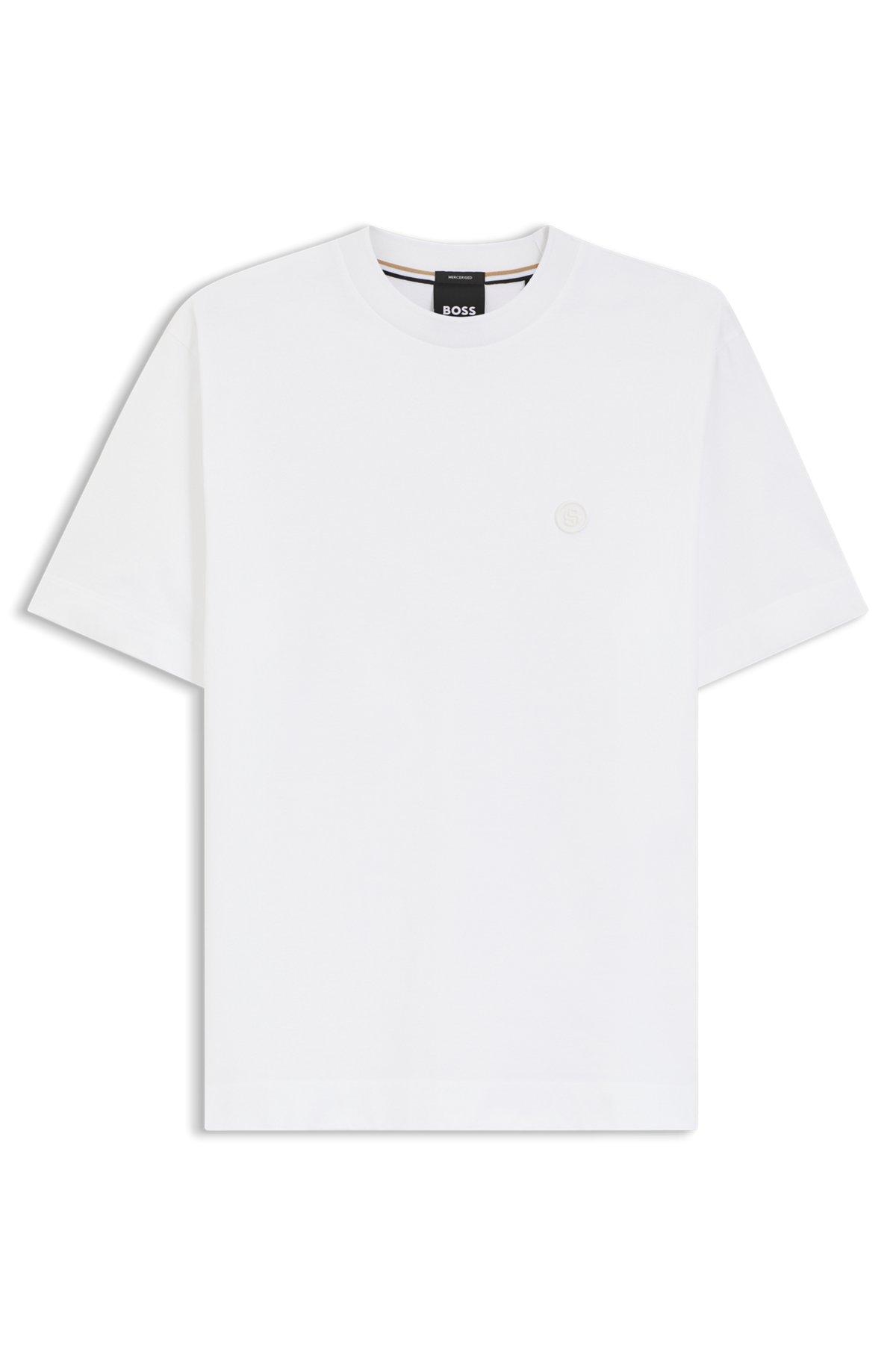 Mercerised-cotton T-shirt with Double B monogram Product Image