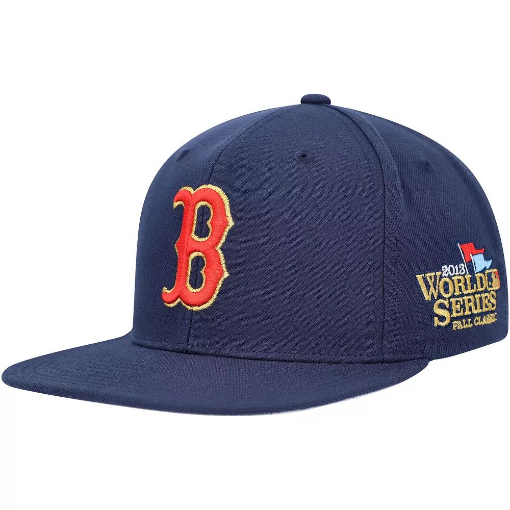 Men's Mitchell & Ness Navy Boston Red Sox Champ'd Up Snapback Hat, Blue Product Image