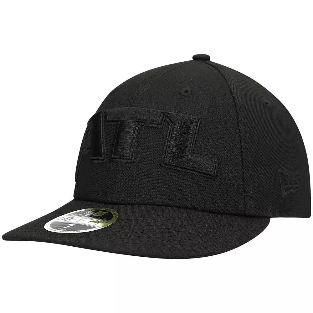 Men's New Era Black Atlanta Falcons Alternate Logo Black on Black Low Profile 59FIFTY II Fitted Hat,  Product Image