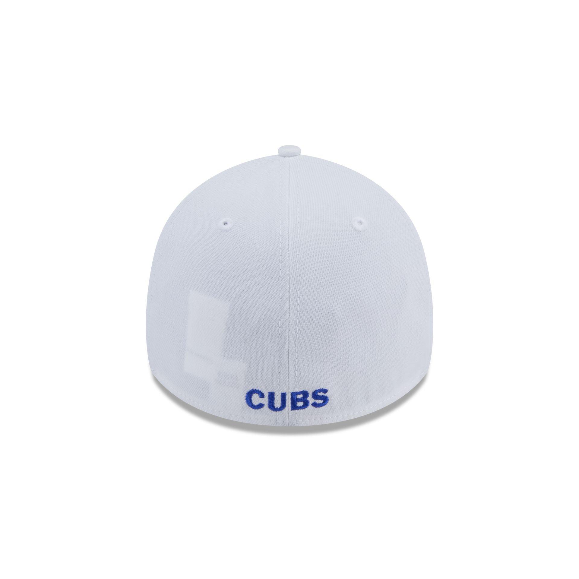 Chicago Cubs Optic White 39THIRTY Stretch Fit Hat Male Product Image