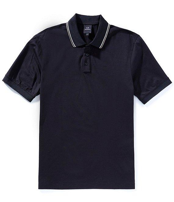 Armani Exchange Tonal Chest Logo Short Sleeve Polo Shirt Product Image