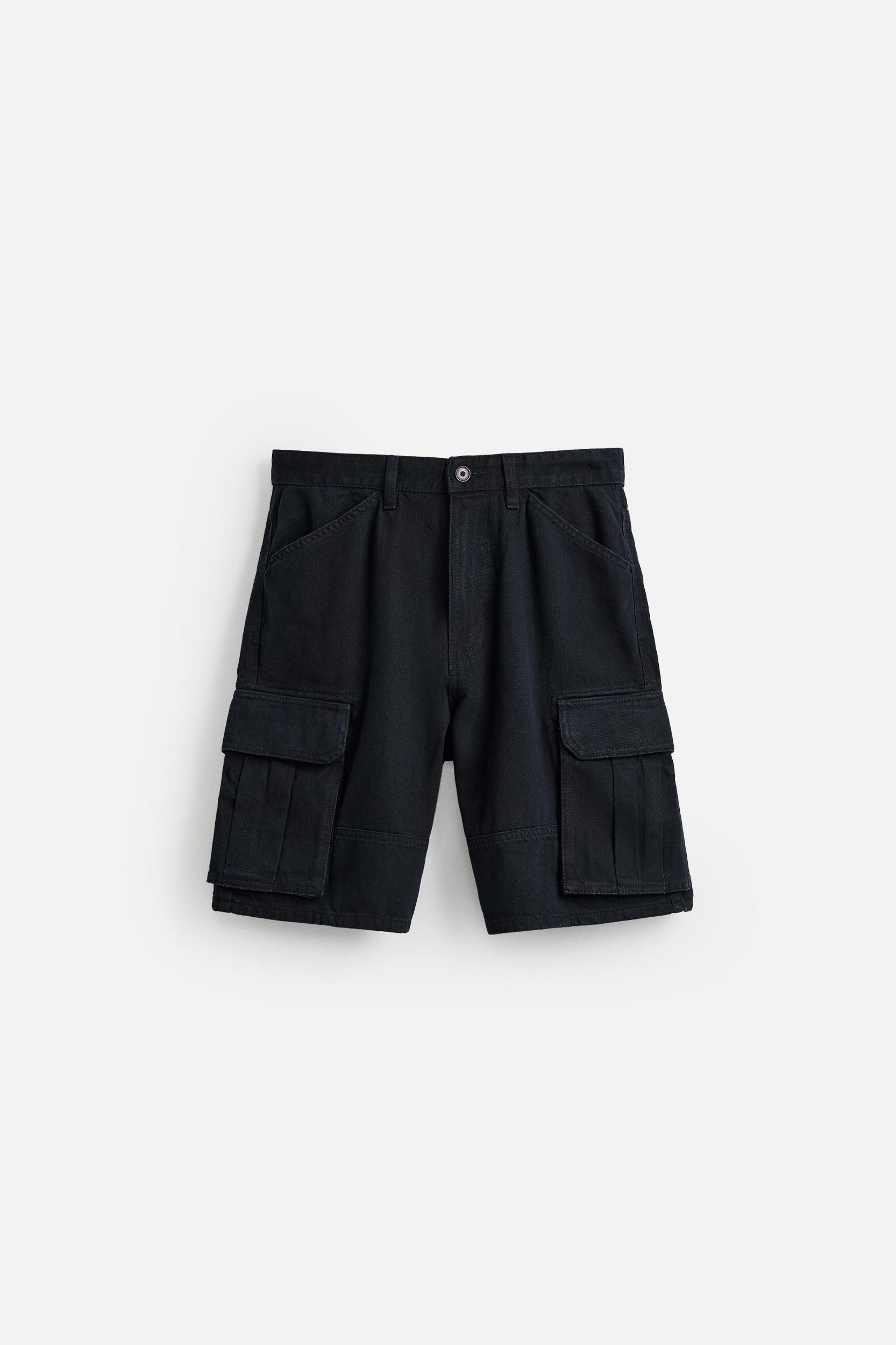 COTTON-LYOCELL CARGO SHORTS Product Image