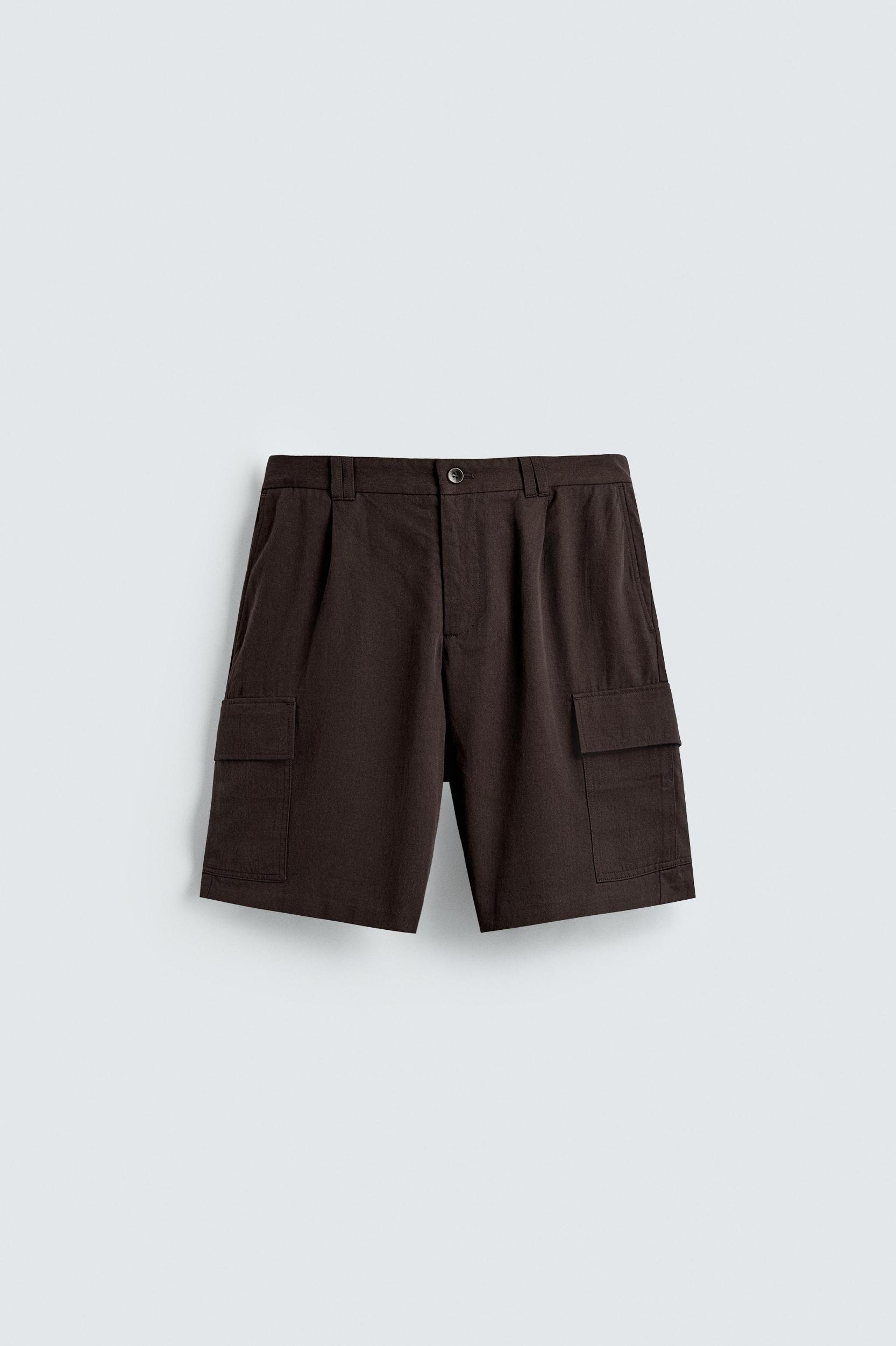 LYOCELL-COTTON CARGO SHORTS Product Image