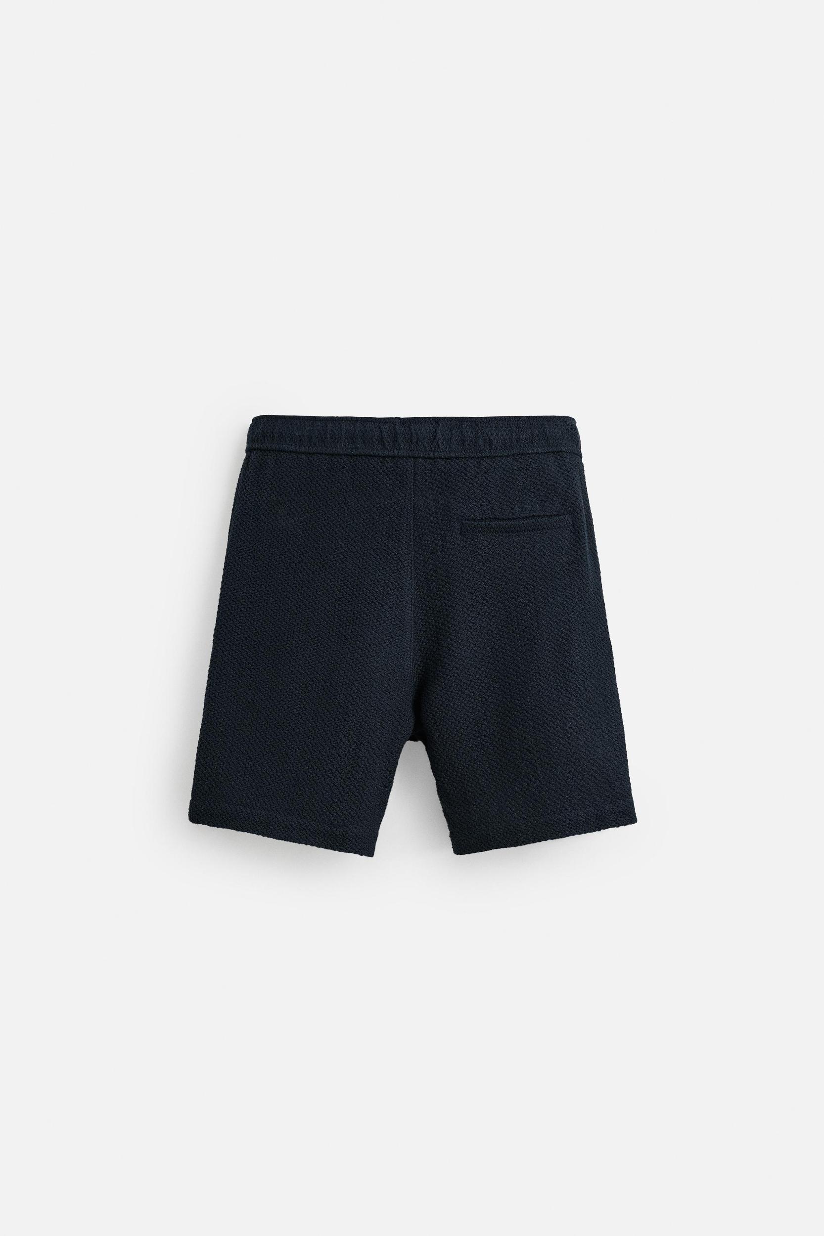 TEXTURED REGULAR FIT BERMUDA SHORTS Product Image