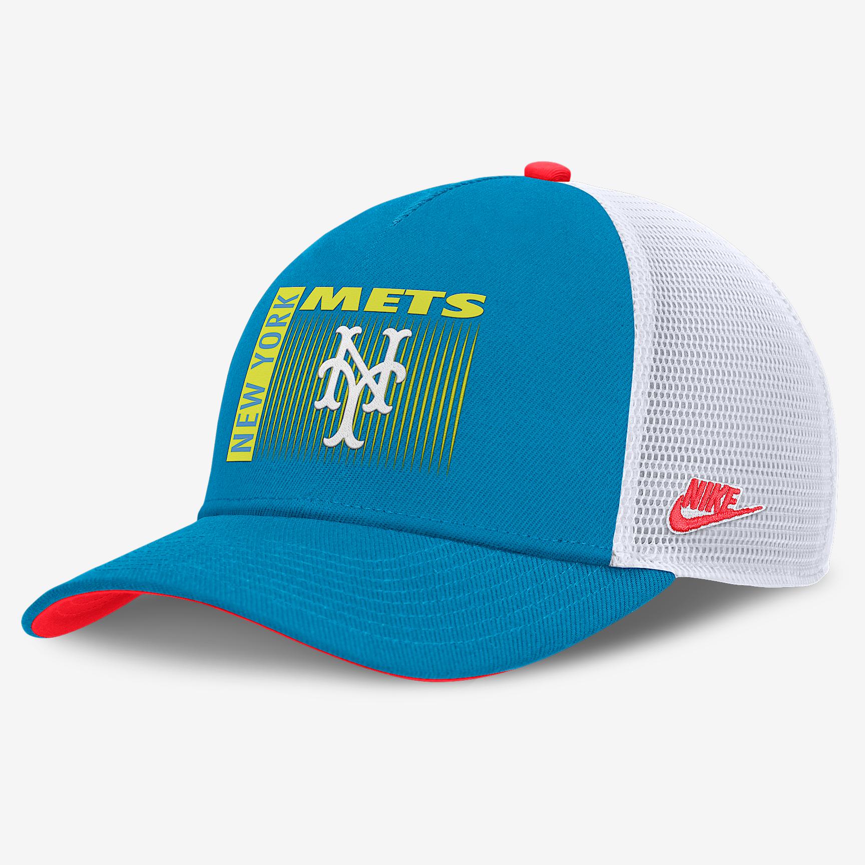 Chicago Cubs Neon 90s Rise Nike Mens Dri-FIT MLB Trucker Adjustable Hat | NB520GMTC78-53M Product Image