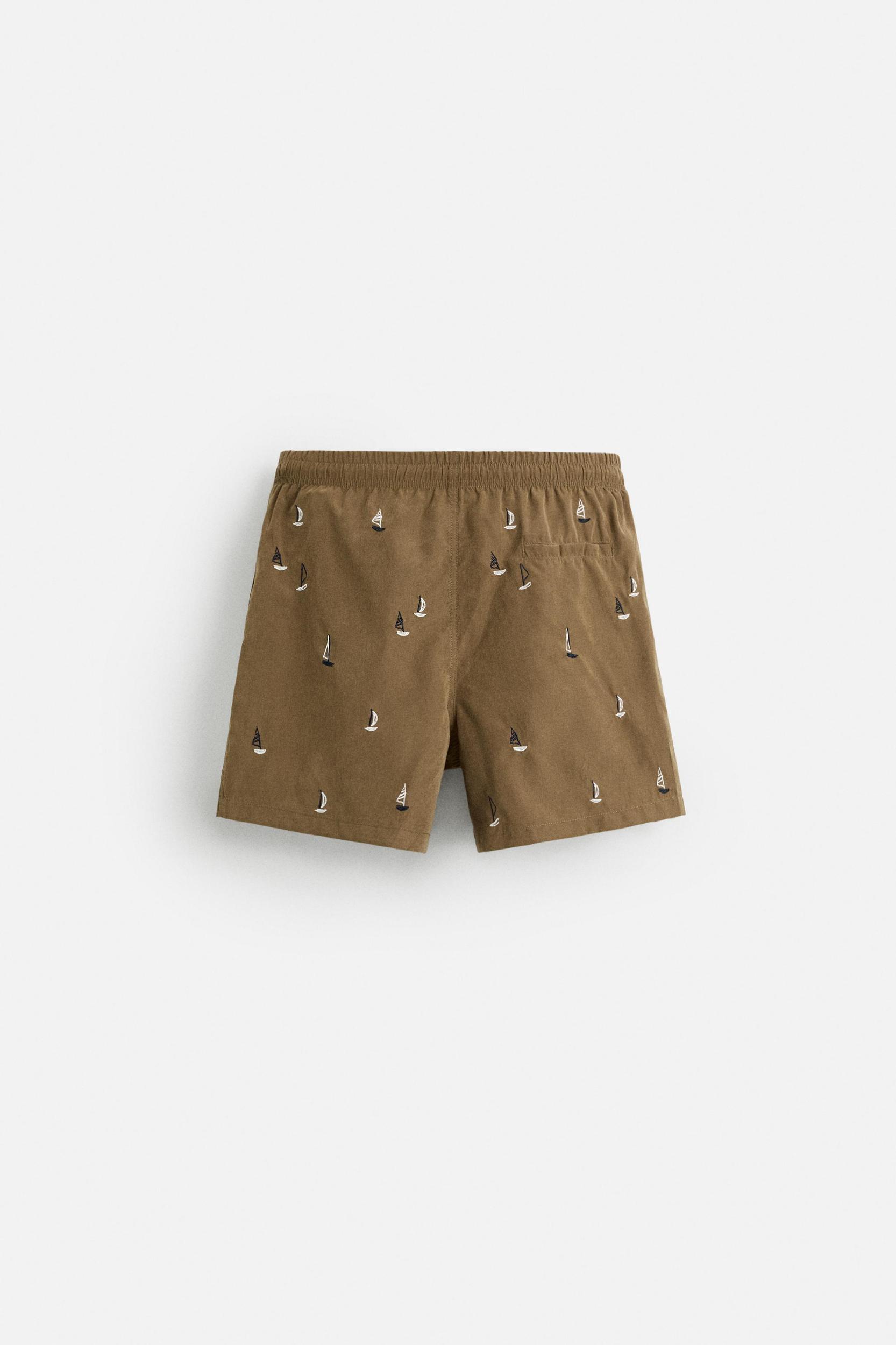 EMBROIDERED MID-LENGTH SWIMSUIT Product Image