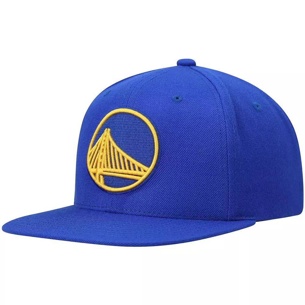 Men's Mitchell & Ness Royal Golden State Warriors Ground 2.0 Snapback Hat, Blue Product Image