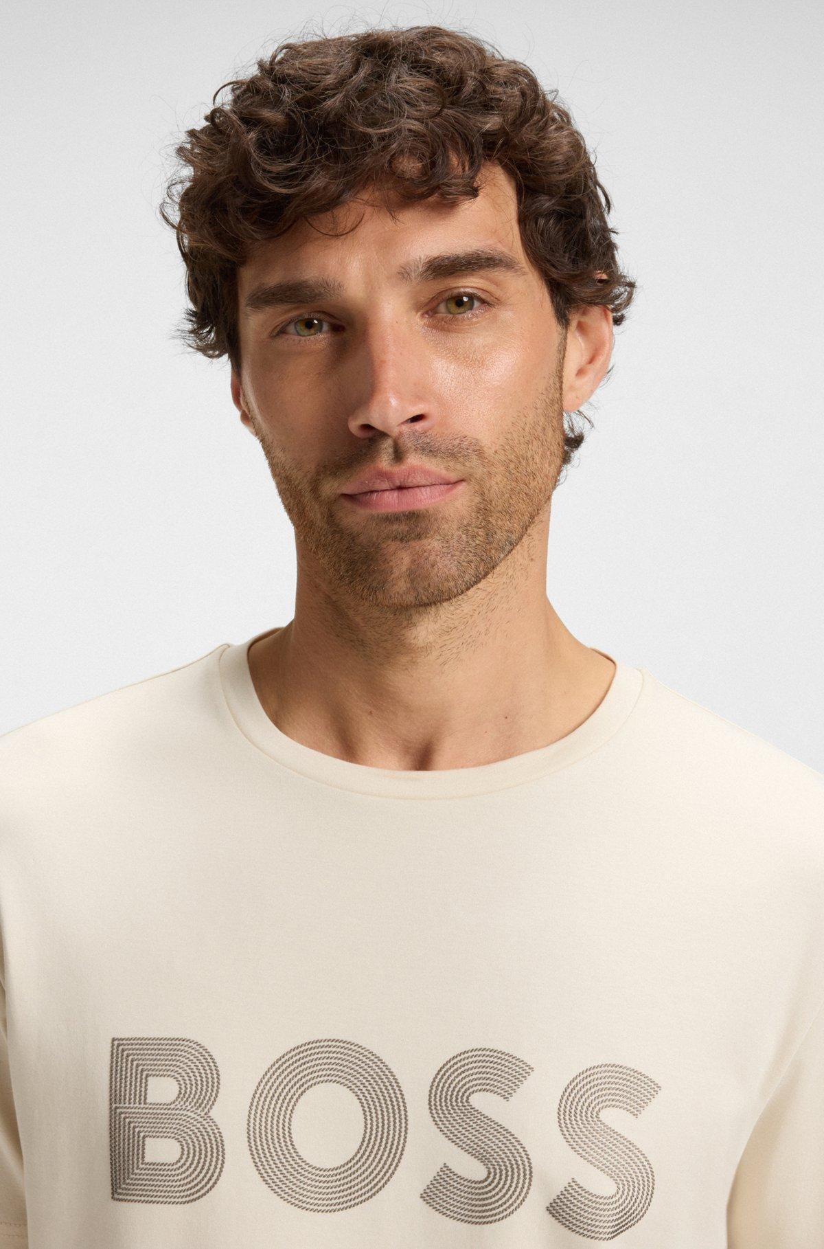 Pima-cotton T-shirt with gloss logo Product Image