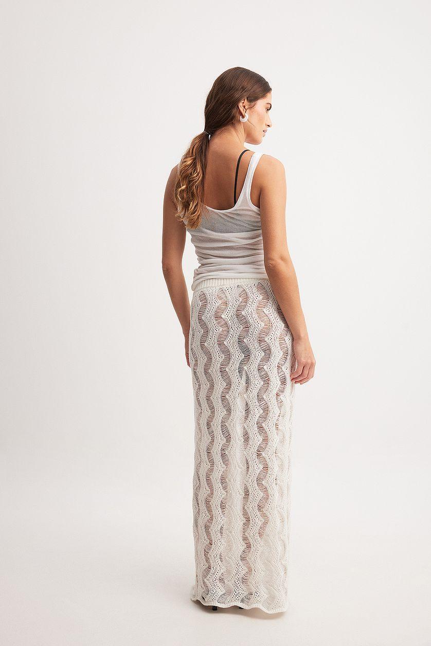 Crochet Knitted Maxi Skirt Product Image