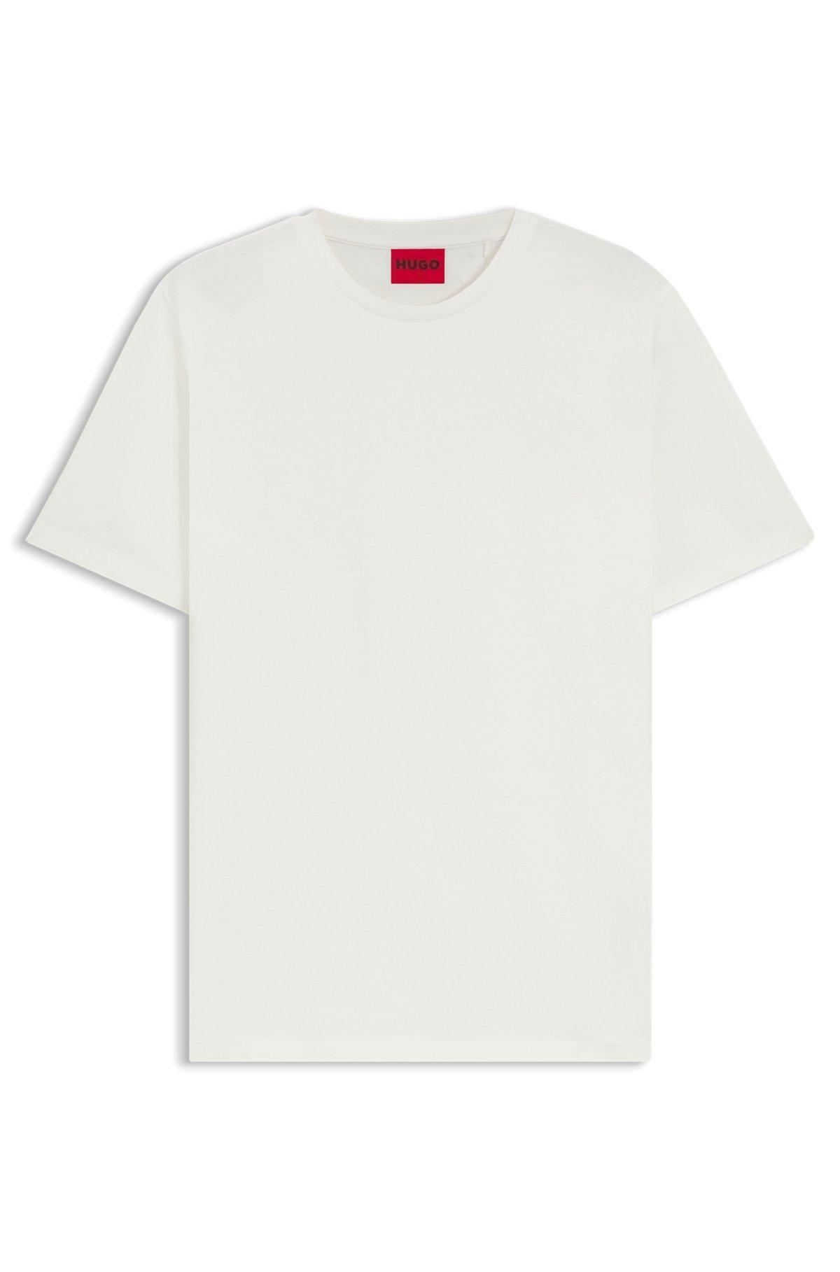 HUGO - Slim-fit T-shirt with mercerized cotton - White Product Image