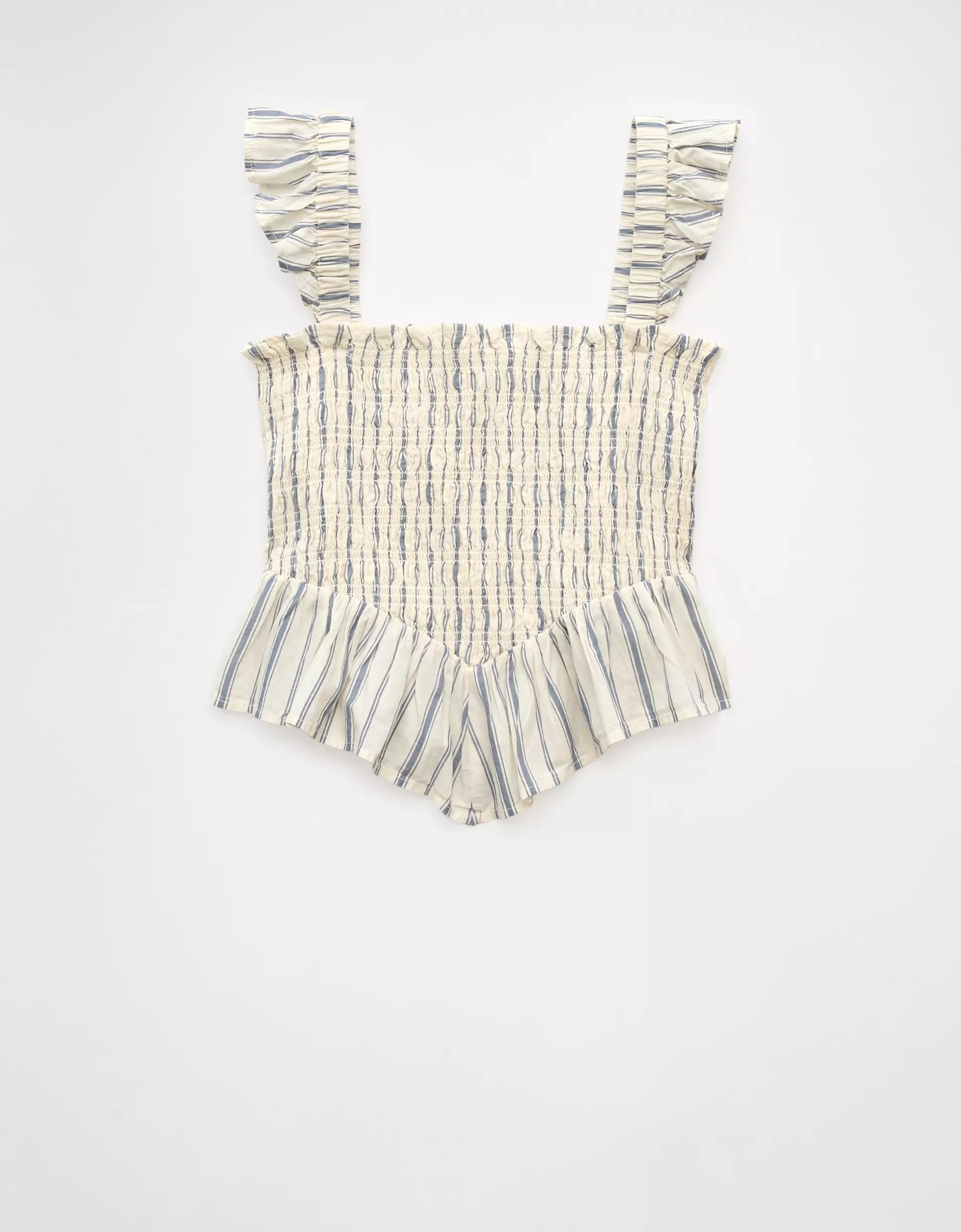 AE Bella Smocked Crop Top Product Image