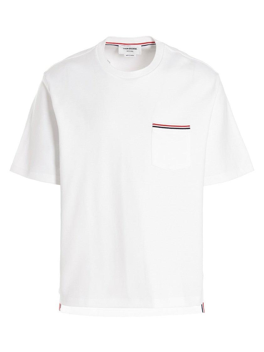 THOM BROWNE Oversized Pocket T-shirt Clothing In White Product Image