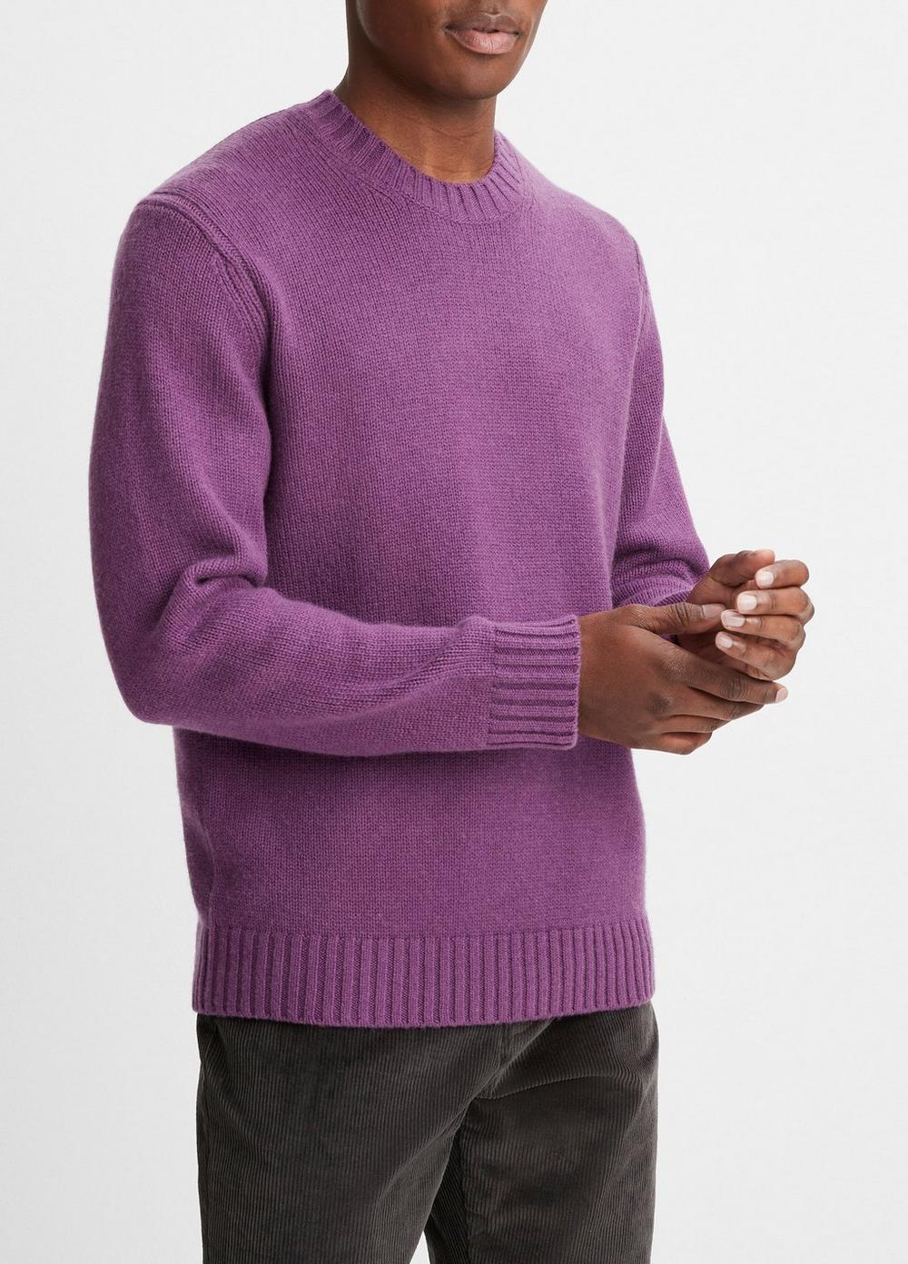 Wool-Cashmere Relaxed Crew Neck Sweater Product Image