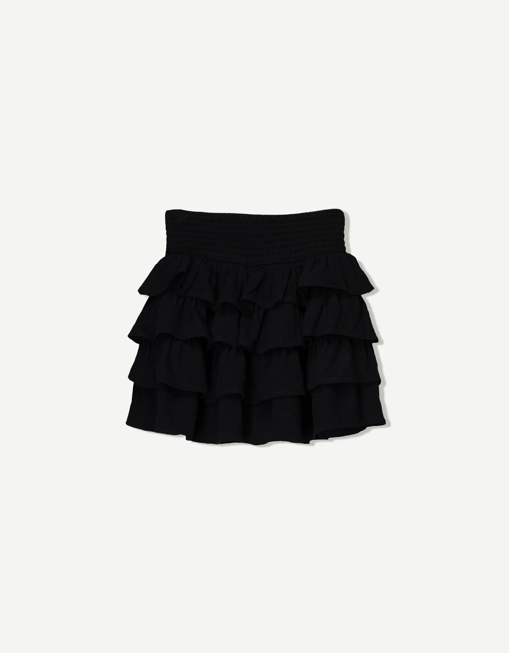 Mini skirt with ruffles Product Image