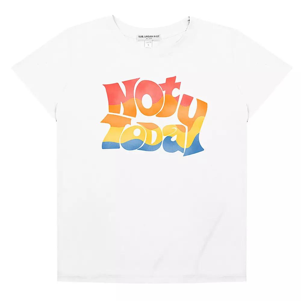 Women's Suburban Riot Not Today Rainbow Loose Fit Graphic Tee, Girl's,  Product Image