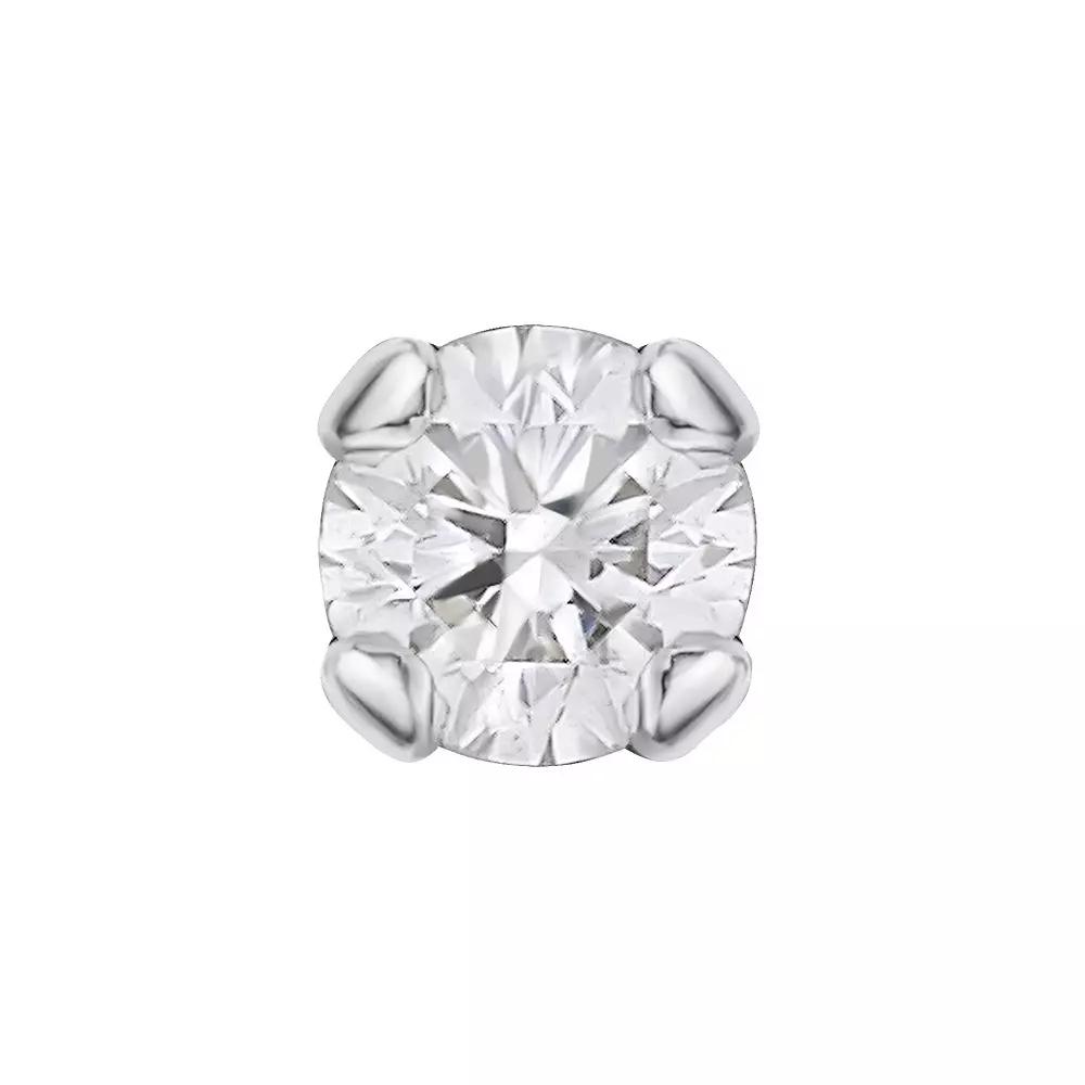 Lila Moon 14k Gold 1.7 mm Diamond Accent Nose Stud, Women's, 14k Whgold Product Image